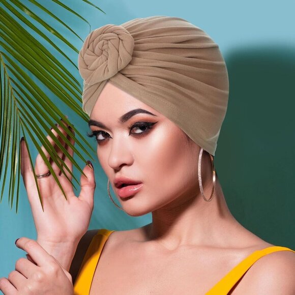4 Pcs African Headwrap Turban for Women Stylish Hair Cover Trendy Good Fit main image 2
